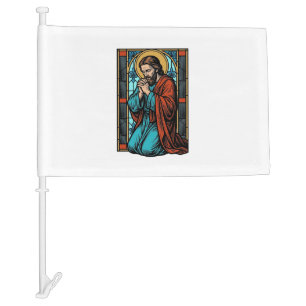Vintage Praying Religious Figure Vector Shirt Desi Car Flag