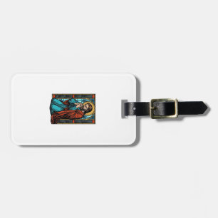 Vintage Praying Religious Figure Vector Shirt Desi Luggage Tag