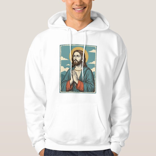 Vintage Praying Savior Religious Shirt Design_1 (Front)