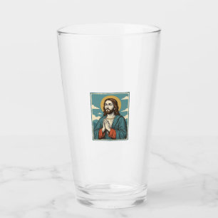 Vintage Praying Savior Religious Shirt Design_1 Glass