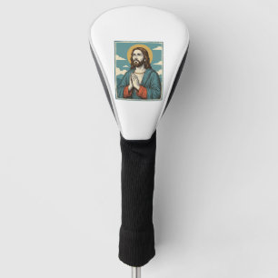 Vintage Praying Savior Religious Shirt Design_1 Golf Head Cover