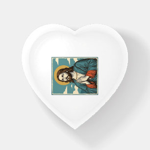 Vintage Praying Savior Religious Shirt Design_1 Paperweight