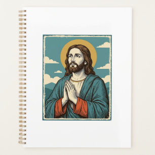 Vintage Praying Savior Religious Shirt Design_1 Planner