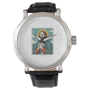 Vintage Praying Savior Religious Shirt Design_1 Watch