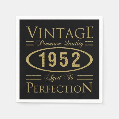 Vintage Premium 1952 70th Birthday Napkins