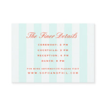 Vintage Preppy Stripes Teal Orange Wedding