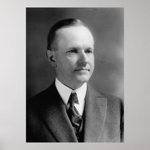 Vintage President Calvin Coolidge Photograph Poster