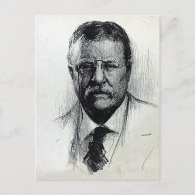 Vintage President Theodore Teddy Roosevelt Postcard (Front)