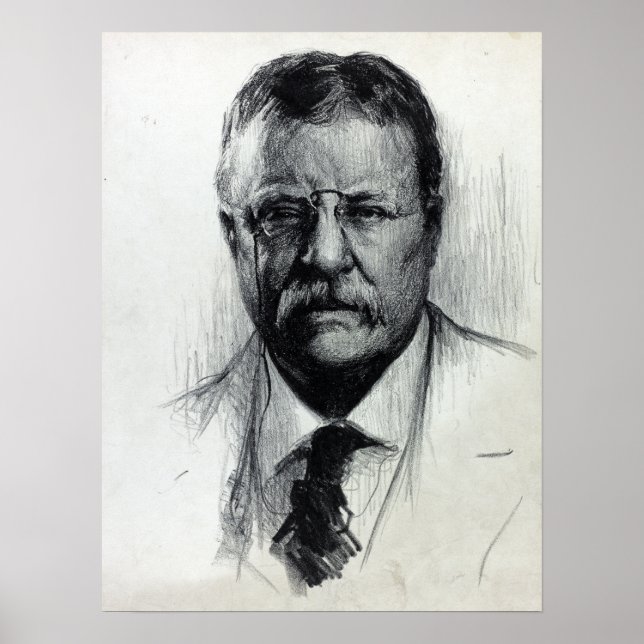 Vintage President Theodore Teddy Roosevelt Poster (Front)