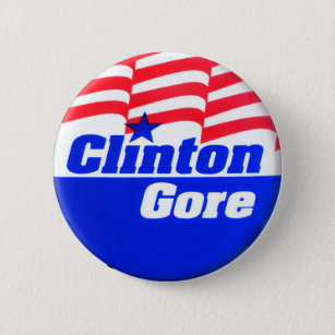 Pin49 1992 Bill Clinton & Al Gore 1-1/2" Presidential Campaign Button 