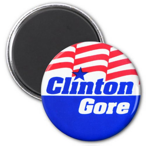 Vintage Presidential Campaign Clinton Gore Magnet