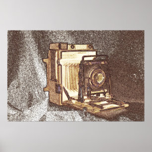 Vintage Press Camera Poster