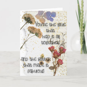 Vintage Pressed Flower Mother's Day Card