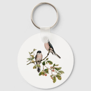 Vintage Pretty Birds on a Branch Keychain