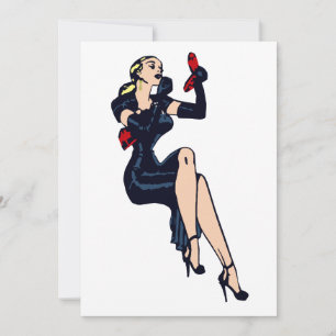 Vintage Pretty Blonde Retro Glamor Girl Pinup