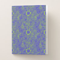 Vintage pretty blue lime green floral pattern