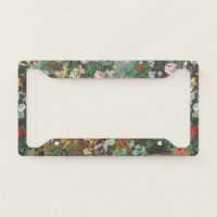 Vintage pretty colorful flowers floral painting