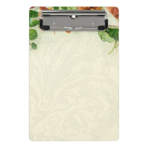 Vintage Pretty Elegant Floral Border Flower Mini Clipboard