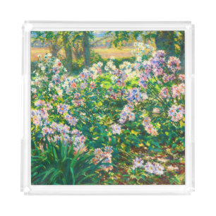 Vintage pretty flowers Windflowers illustration Acrylic Tray