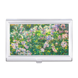 Vintage pretty flowers Windflowers illustration Business Card Case