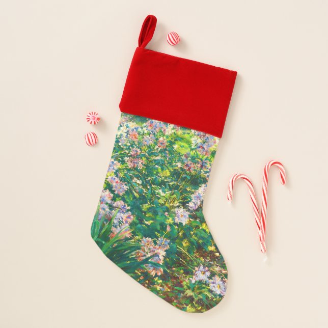 Vintage pretty flowers Windflowers illustration Christmas Stocking (Front)