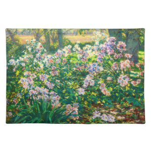 Vintage pretty flowers Windflowers illustration Cloth Placemat