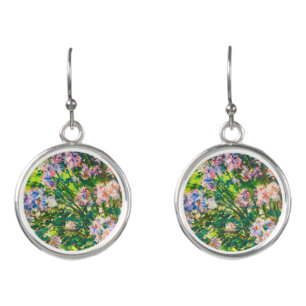 Vintage pretty flowers Windflowers illustration  Earrings