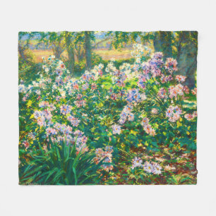 Vintage pretty flowers Windflowers illustration Fleece Blanket