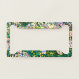 Vintage pretty flowers Windflowers illustration License Plate Frame
