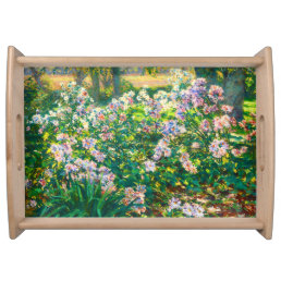 Vintage pretty flowers Windflowers illustration Serving Tray