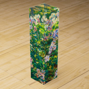 Vintage pretty flowers Windflowers illustration Wine Box