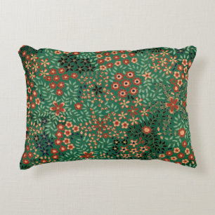 Vintage pretty Japanese floral pattern Accent Pillow