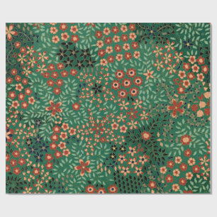 Vintage pretty Japanese floral pattern Wrapping Paper