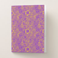 Vintage pretty purple yellow floral pattern