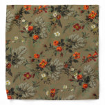 Vintage pretty red roses flowers floral pattern bandana