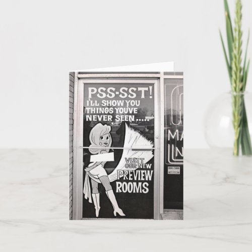 Vintage Preview Rooms Note Card