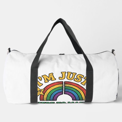 Vintage Pride Bigots Upset Rainbow Shirt Design_1 Duffle Bag