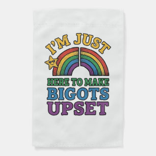 Vintage Pride Bigots Upset Rainbow Shirt Design_1 Garden Flag