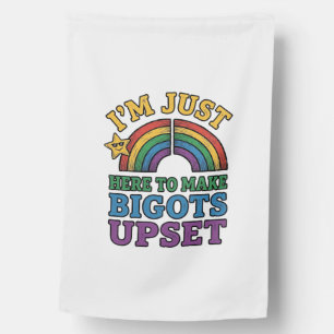 Vintage Pride Bigots Upset Rainbow Shirt Design_1 House Flag