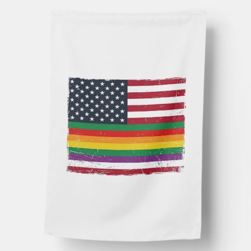 Vintage Pride Flag Distressed Vector Shirt Design_