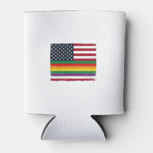 Vintage Pride Flag Distressed Vector Shirt Design_ Can Cooler
