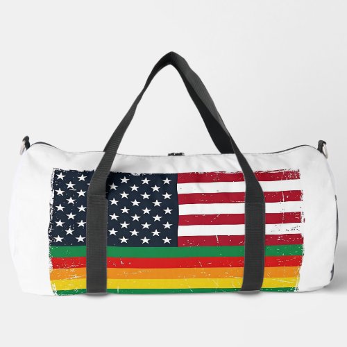 Vintage Pride Flag Distressed Vector Shirt Design_ Duffle Bag