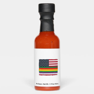 Vintage Pride Flag Distressed Vector Shirt Design_ Hot Sauces