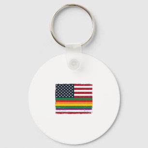 Vintage Pride Flag Distressed Vector Shirt Design_ Keychain