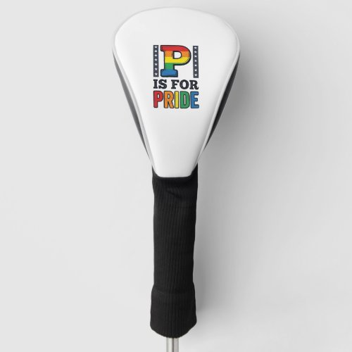 Vintage Pride Letter P Rainbow Shirt Design_1 Golf Head Cover