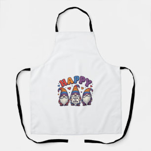 Vintage Pride Month Gnome Rainbow Shirt Design_1 Apron