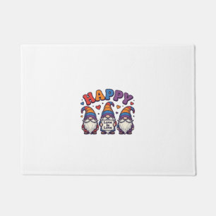 Vintage Pride Month Gnome Rainbow Shirt Design_1 Doormat
