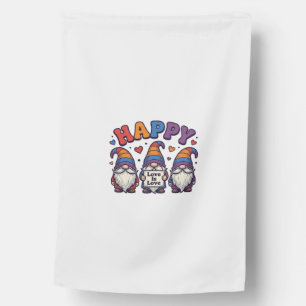 Vintage Pride Month Gnome Rainbow Shirt Design_1 House Flag