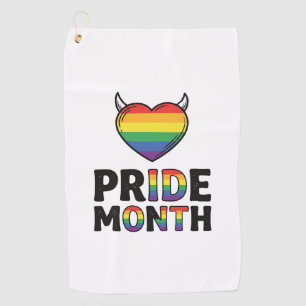 Vintage Pride Month Horned Heart Shirt Design_1 Golf Towel