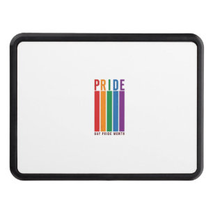 Vintage Pride Month Rainbow Typography Shirt Desig Hitch Cover